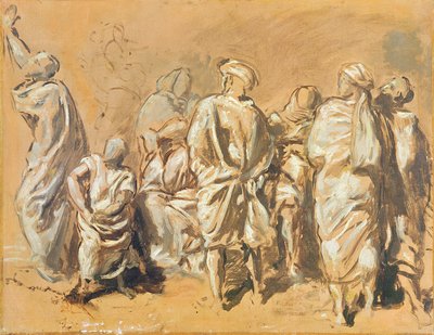 Estudio para el Descendimiento de la Cruz para la Iglesia de Saint-Philippe-du-Roule: los judíos de Théodore Chassériau